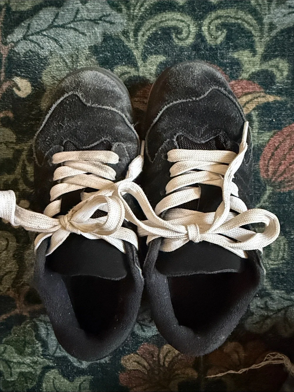 Jordan Kids Black and White Lace-Up Sneakers